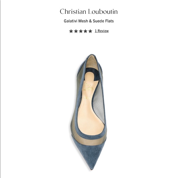 Christian Louboutin Shoes - Christian Louboutin Galativi Mesh & Suede Flats